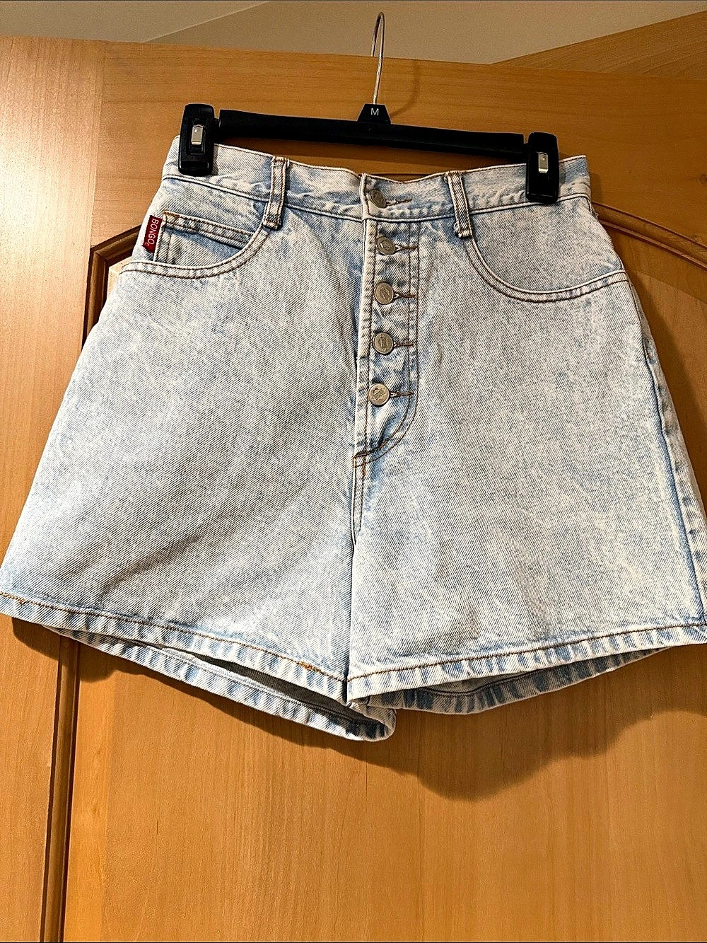 BONGO Women's Vintage Denim Jean Shorts in Blue